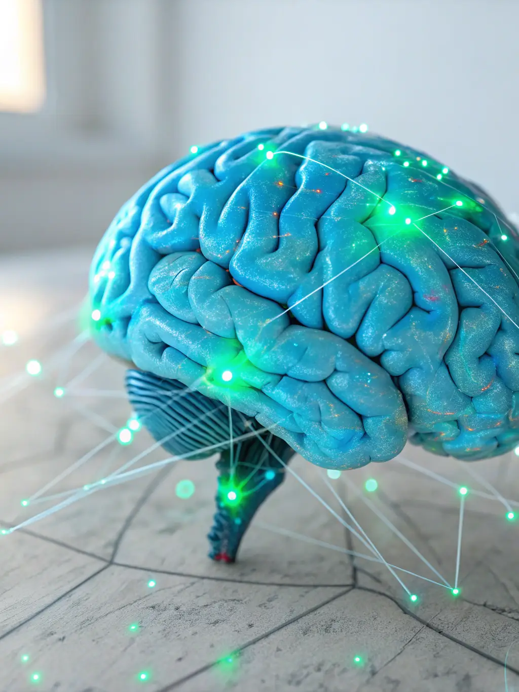 A stylized image of an AI brain with lines of code flowing through it, representing the advanced technology used in adversarial AI simulations.